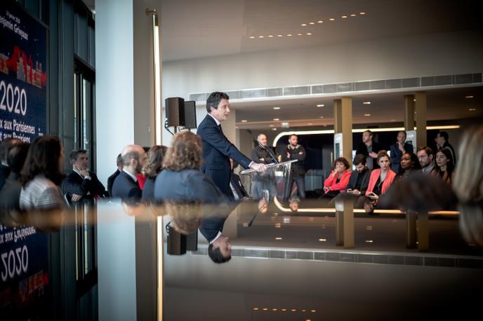 Meeting de Benjamin Griveaux, à Paris, le 16 janvier.