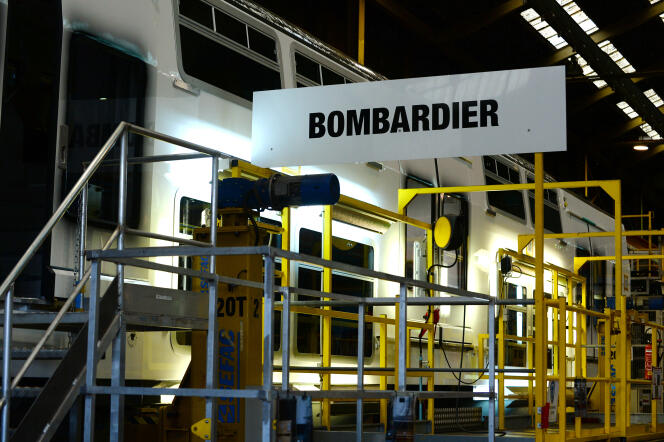 Dans l’usine Bombardier de Crespin, dans le Nord, en octobre 2016.