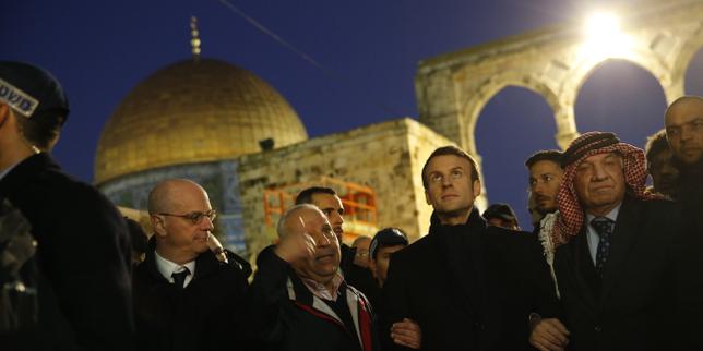 Emmanuel Macron en promenade spirituelle sur les lieux saints de Jérusalem-Est