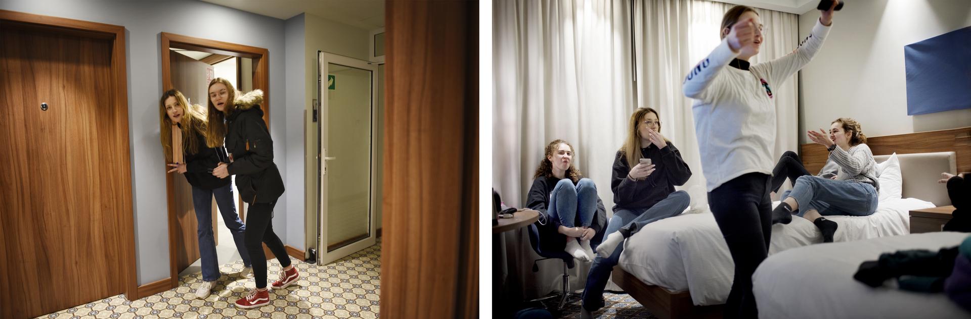 Moment de détente à l’hôtel, après une journée de visites.