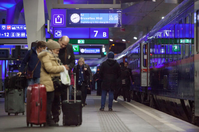 Le premier train de nuit sur la ligne Vienne-Bruxelles, le 19 janvier.