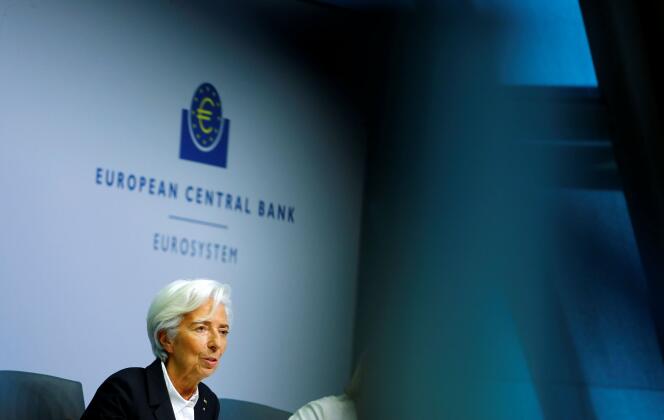 La présidente de la Banque centrale européenne, Christine Lagarde, à Francfort, Allemagne, le 23 janvier.