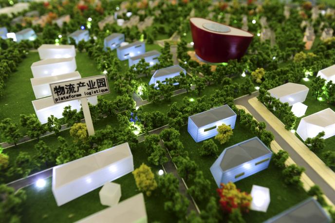 La maquette de la zone d'activites économiques franco-chinoise, présentée à l'Agence de développement économique de l'Indre (ADEI).