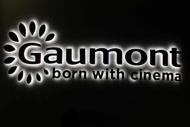Le logo du groupe Gaumont, plus ancienne société cinématographique au monde, photographié à Cannes, en octobre 2019.
