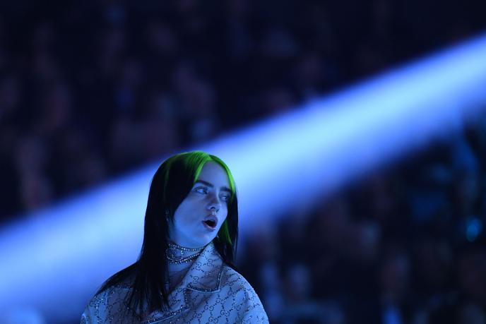 Billie Eilish et Finneas O’Connell, à la cérémonie des Grammy Awards, à Los Angeles, le 26 janvier.