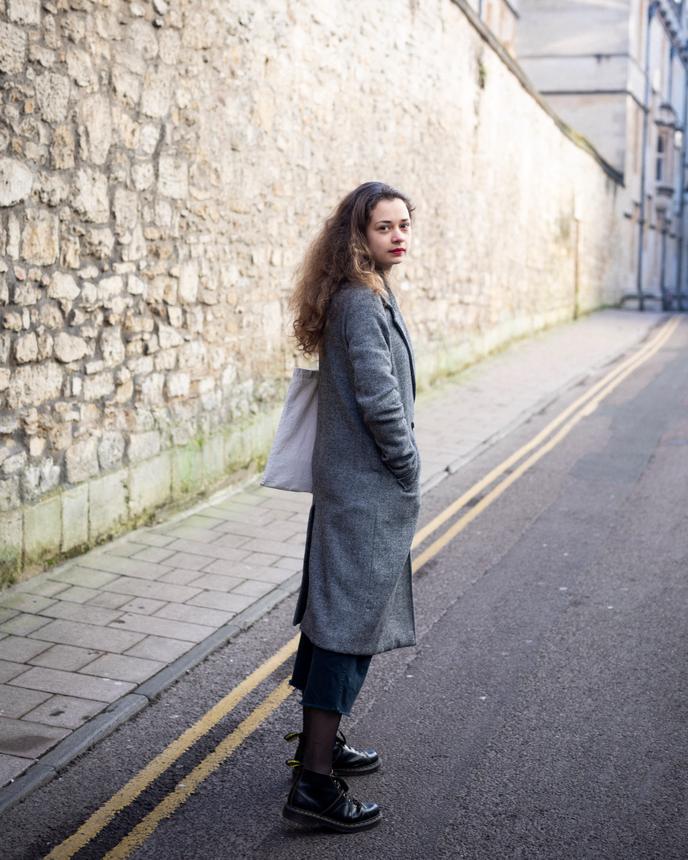 Hannah Scheithauer, à Oxford, le 20 janvier 2020. Originaire de Göttingen en Allemagne, elle ne bénéficie pas des prêts étudiants dont profitent les étudiants britanniques.