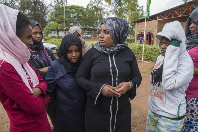 Des demandeurs d’asile au centre de transit de Gashora, au Rwanda, en octobre 2019.