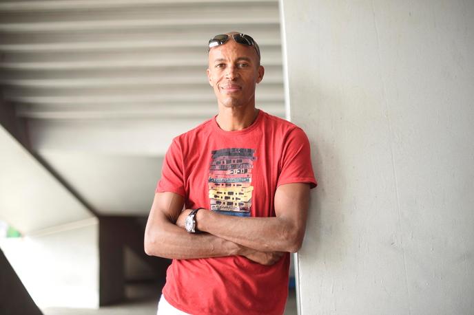 Stéphane Diagana, le 23 août 2015, au Stade national de Pékin.