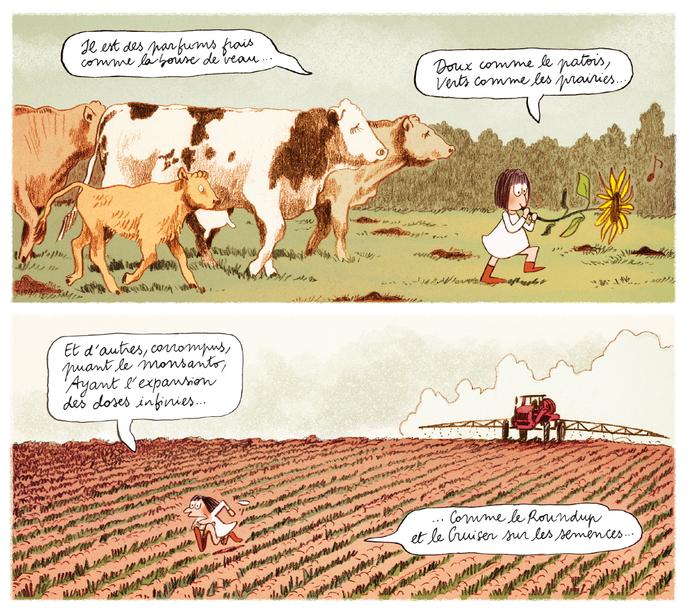 Planche tirée des « Grands Espaces » (Dargaud, 2018), de Catherine Meurisse.