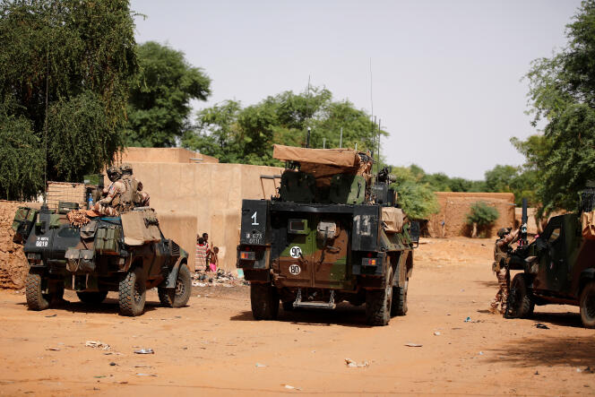 Une patrouille française de l’opération « Barkhane » à Gossi, dans le nord du Mali, le 30 juillet 2019.