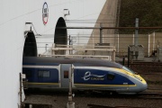 Un Eurostar circule à Coquelles (Pas-de-Calais) en provenance d’Angleterre, en mars 2019.