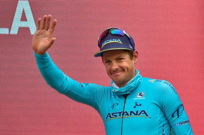 Jakob Fuglsang, après sa victoire lors de la 16e étape du Tour d’Espagne 2019.