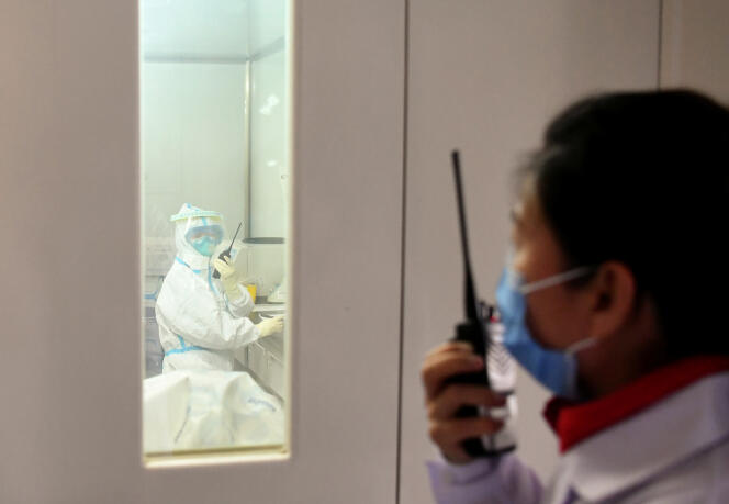 Dans un centre de contrôle et de prévention des maladies à Yinchuan, dans la province chinoise de Ningxia Hui, le 2 février.