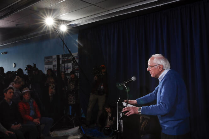 Le candidat démocrate Bernie Sanders, à Manchester (New Hampshire), le 6 février.