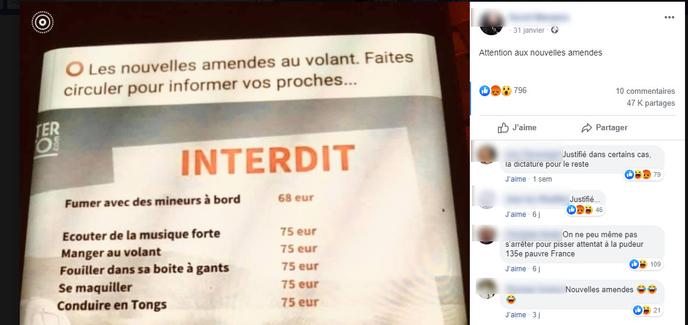 L Infox Persistante Sur De Nouvelles Amendes Au Volant