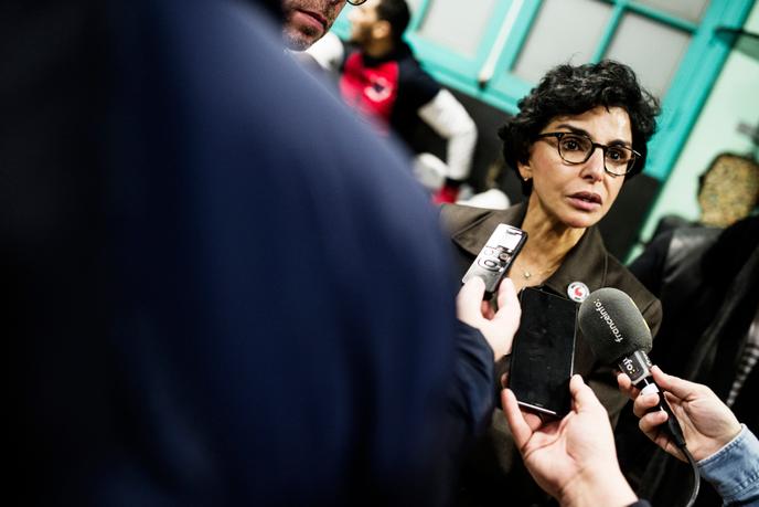 Rachida Dati lors d’une rencontre dans le 18e arrondissement de Paris.