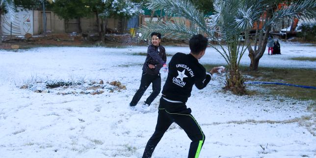 Bagdad s'est réveillée sous la neige, pour la deuxième fois en plus d'un siècle