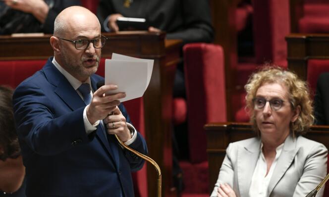 Laurent Pietraszewski, secrétaire d’Etat chargé des retraites, lors des questions au gouvernement à l’Assemblée nationale le 11 février.