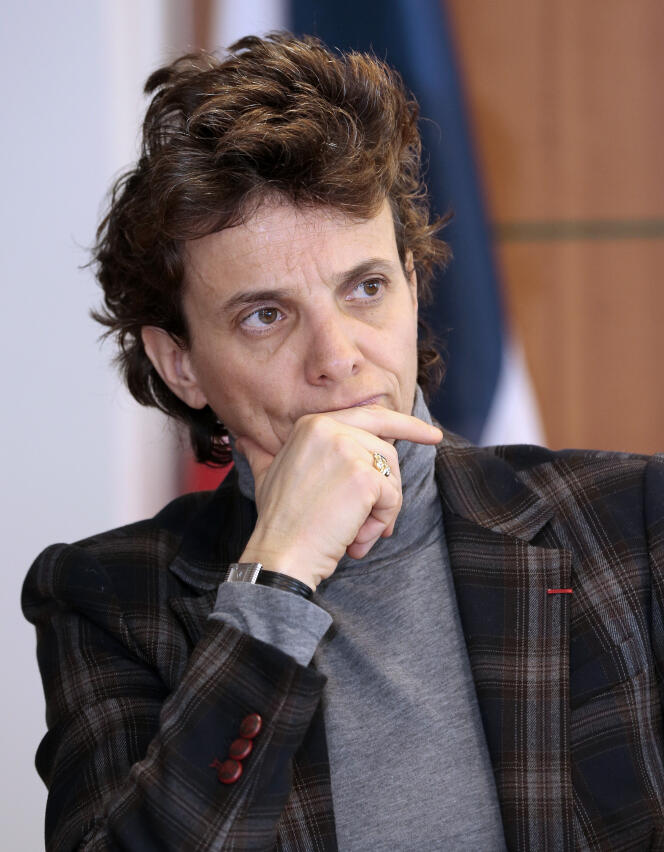 Marie-Laure Denis, la présidente de la Commission nationale de l’informatique et des libertés, le 21 mars 2013, au siège de la CNIL.