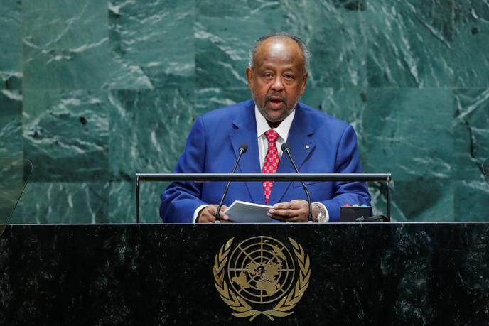 Le président djiboutien, Ismail Omar Guelleh, lors de la 74e session de l’Assemblée générale des Nations unies, le 26 septembre 2019 à New York.