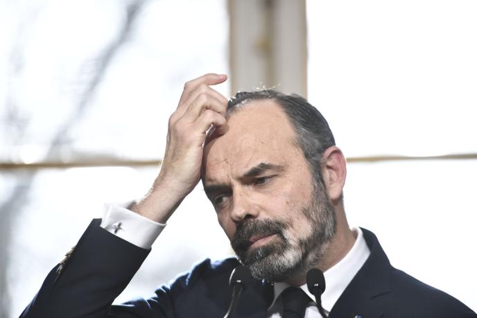 Le premier ministre, Edouard Philippe, lors d’une conférence de presse à Matignon, le 13 février.