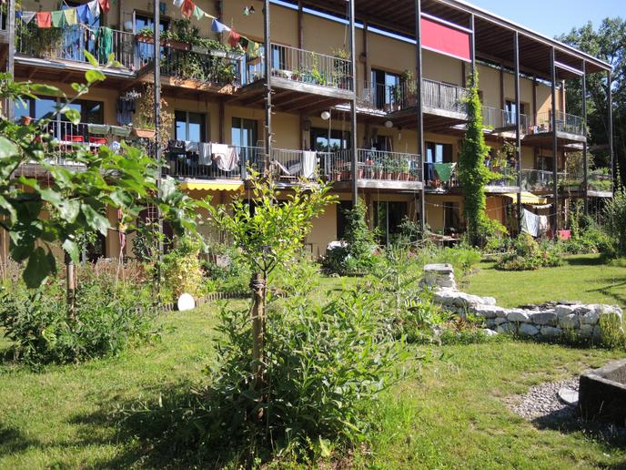 Immeuble coopératif à Cressy, dans la banlieue de Genève.