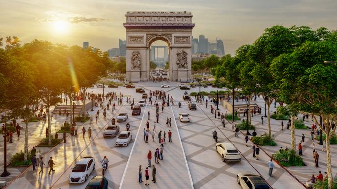 Simulation de l’étude présentant la place de l’Etoile.