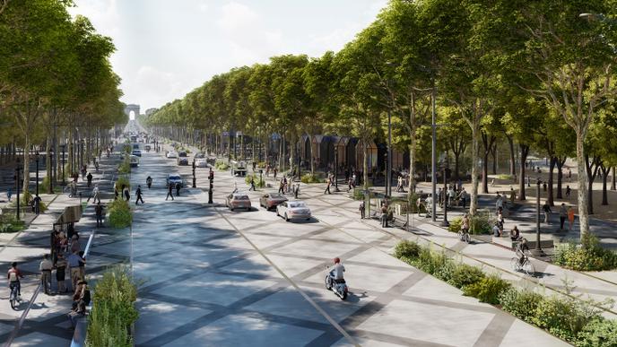 Simulation du bas de l’avenue, imaginé par l’étude.