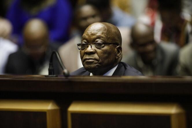 L’ancien président sud-africain Jacob Zuma comparaît devant la Haute Cour de Pietermaritzburg pour corruption, le 15 octobre 2019.