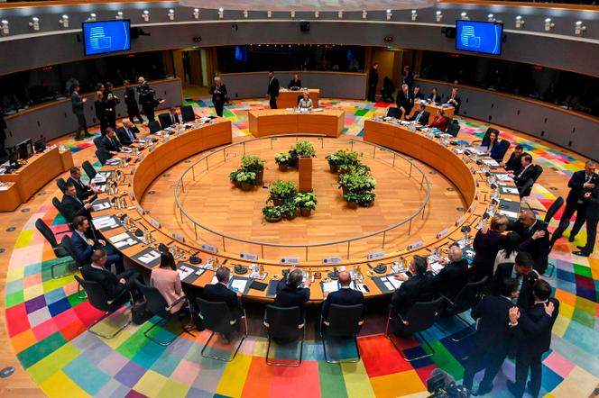 Lors d’une réunion du Conseil européen, à Bruxelles, le 20 février 2020.