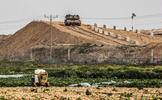 A la frontière entre Israël et la bande de Gaza, le 23 février.