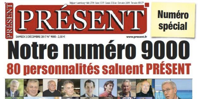 Le quotidien « Présent » de nouveau en difficultés