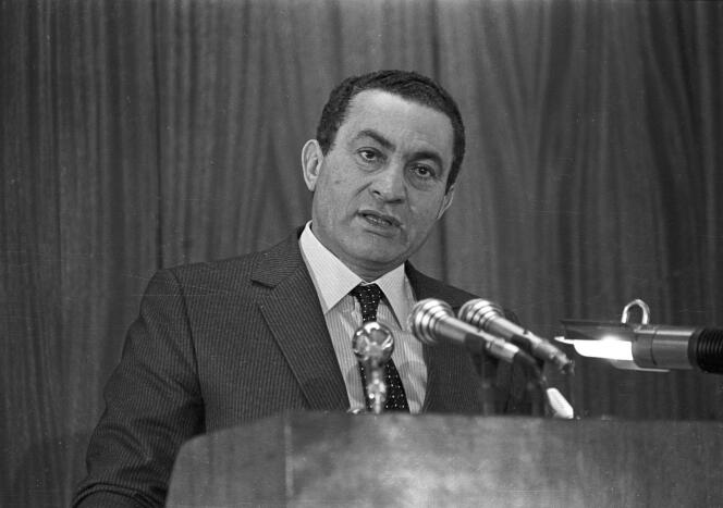 L’ancien président égyptien Hosni Moubarak, en 1985 au Caire.