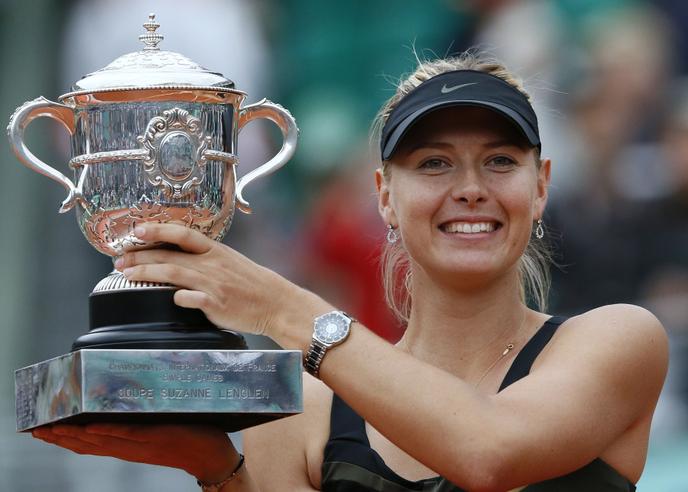 Maria Sharapova, trong chiến thắng của cô tại Roland Garros năm 2012.