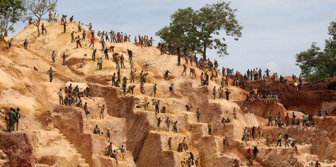 Mine d’or à Bambari, en République centrafricaine.