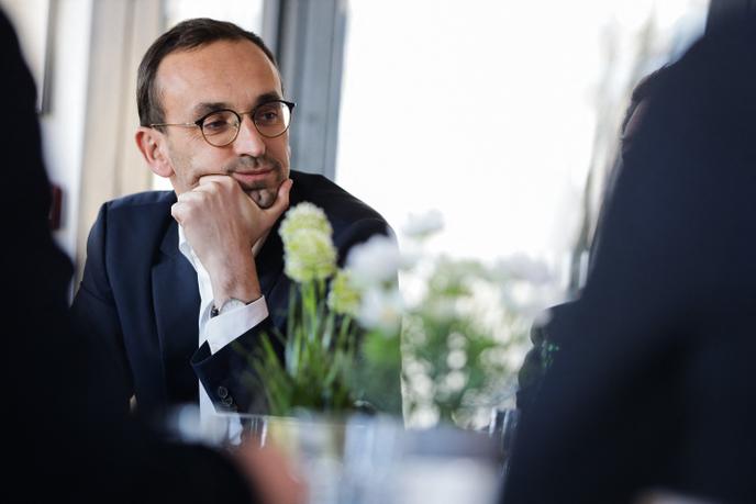 Thomas Cazenave, candidat LRM aux municipales à Bordeaux, le 6 février.