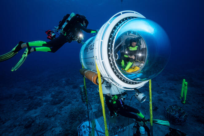 La capsule, une tente sous-marine, permet une immersion de 72 heures.