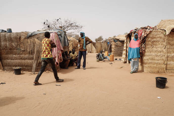 Un campement de réfugiés nigériens à Ménaka, en février 2020.
