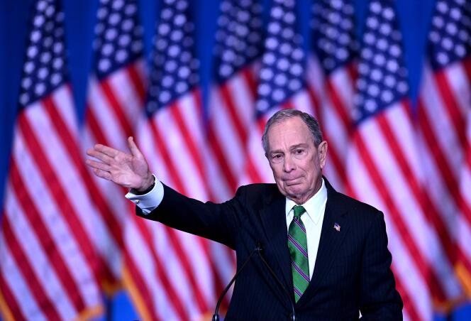 Mike Bloomberg s’est retiré de la course à l’investiture démocrate au profit de Joe Biden, à New York, le 4 mars.