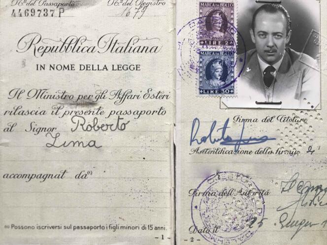 L’un des faux passeport de Raimondo Lanza di Trabia.