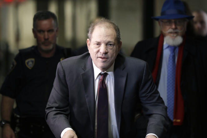 Le producteur américain déchu Harvey Weinstein photographié lors de son procès, à New York, le 20 février.