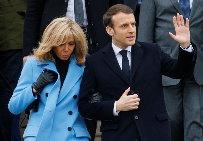 Emmanuel Macron et sa femme, Brigitte Macron, au Touquet, le 15 mars 2020.