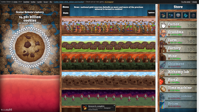 « Cookie Clicker », jeu comptable