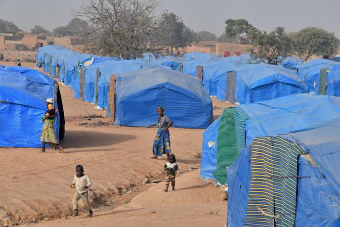 Un camp de personnes déplacées à Pissila, au Burkina Faso, le 24 janvier 2020.