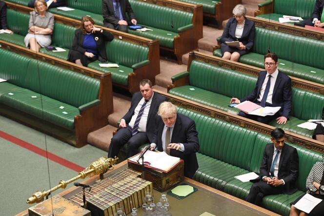 Boris Johnson, à la Chambre des communes, à Londres, le 18 mars.