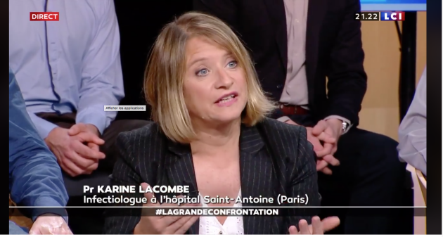 Karine Lacombe, chef du service des maladies infectieuses de l’hôpital Saint-Antoine, sur LCI.