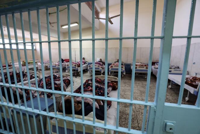 A l’infirmerie d’une prison égyptienne, près d’Alexandrie, en novembre 2019. Human Rights Watch a appelé à la libération de détenus en raison du risque épidémique.