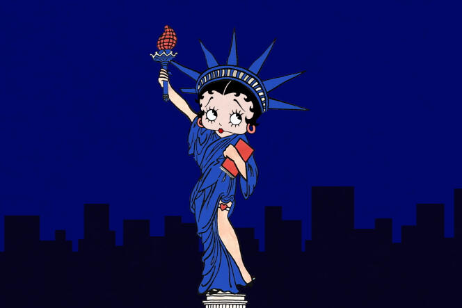 Betty Boop en statue de la Liberté.