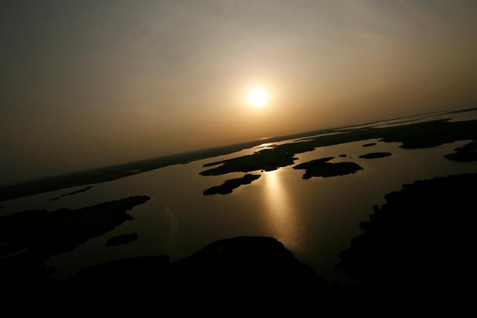 Le lac Tchad près de N'Djamena.