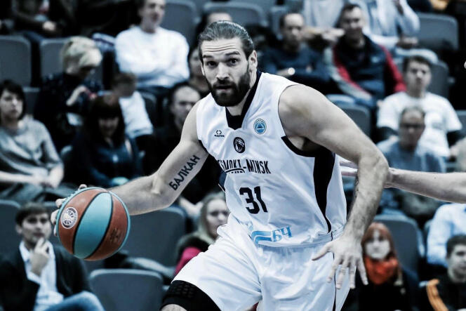 Alexandre Gavrilovic, cette saison avec le club du Tsmoki-Minsk, avant l'interruption des compétitions de basket.